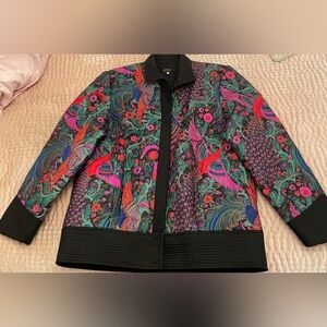 Stunning Hand-Crafted SILK Jacket with Gold Thread Embroidery Thailand NEW